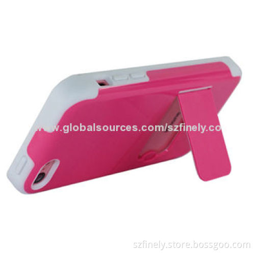 PC hard case for iPhone 5C, double injection with stand, multicolor matched